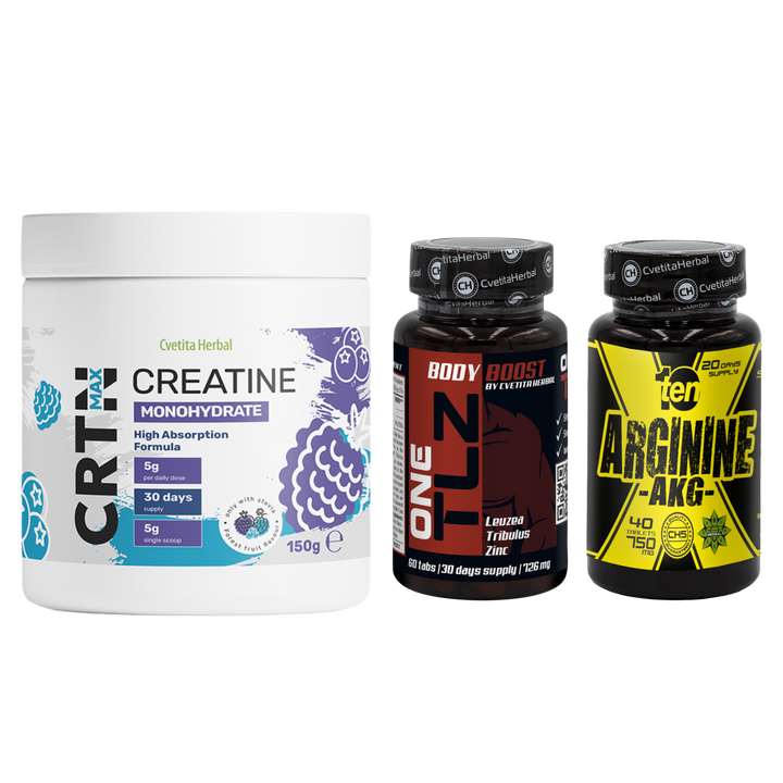 PACK COMBO: TLZ + ARGININE + CRTN MAX