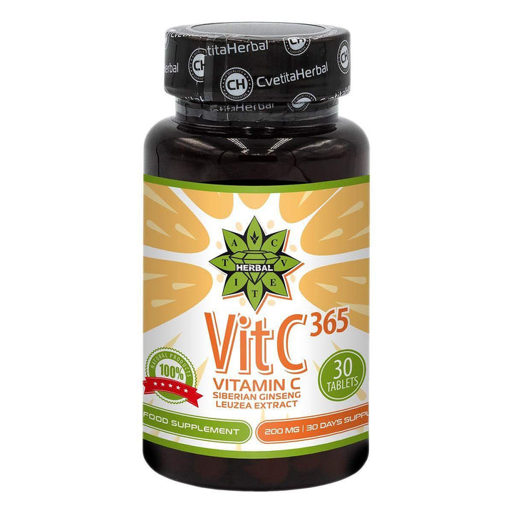 Vitamina C 365 + Ginseng Siberiano y Leuzea (30 tabl.)